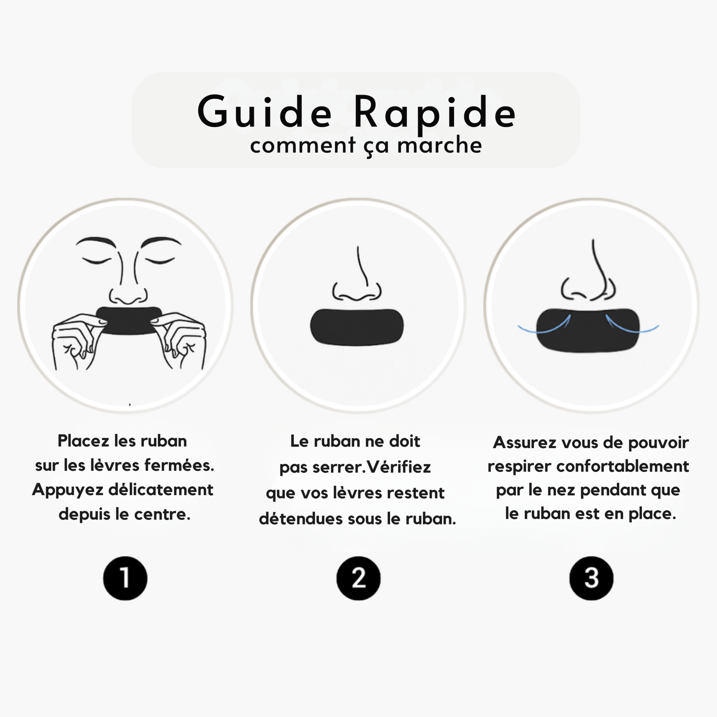 Ruban buccal Premium - Moins de ronflements en 30s